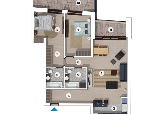Apartament 3 Camere - 3A