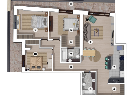 Apartament 4 Camere - 4A